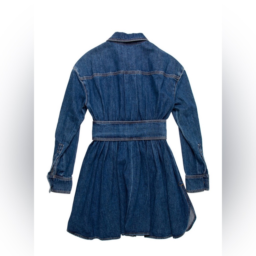 Alexander McQueen Blue Denim Mini Dress